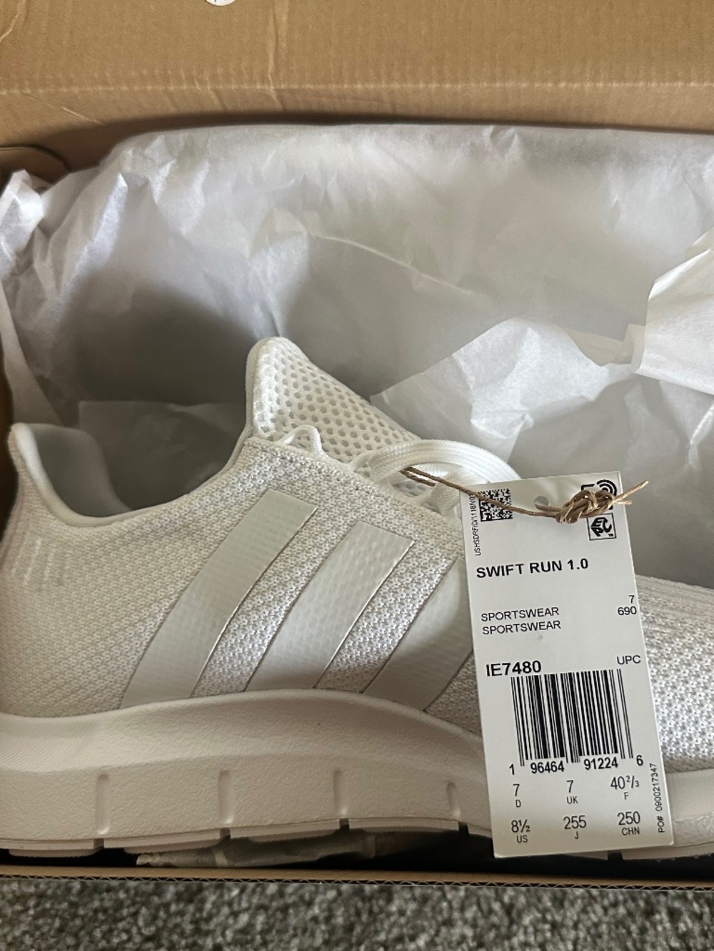 Adidas Swift Run white womens shoes
